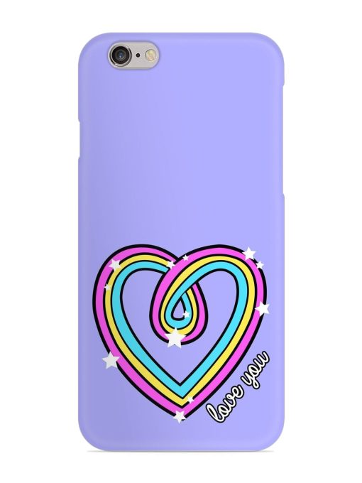 Colorful Rainbow Heart Snap Case for Apple Iphone 6S Zapvi