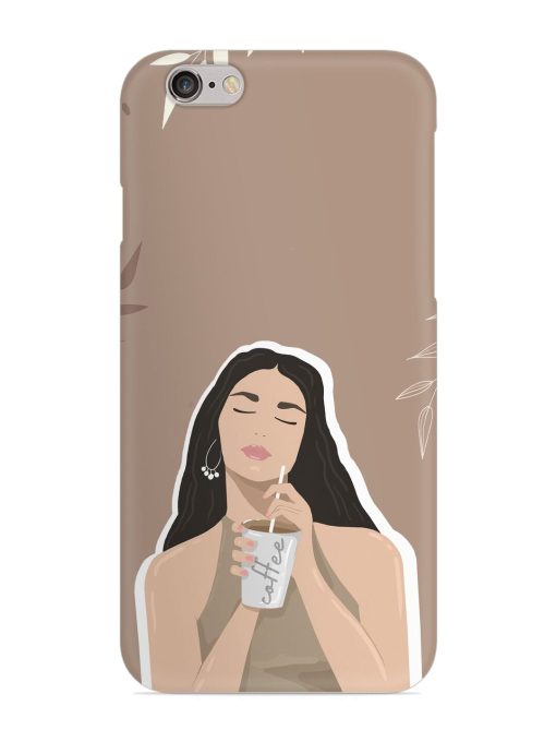 Girl With Coffee Snap Case for Apple Iphone 6S Zapvi