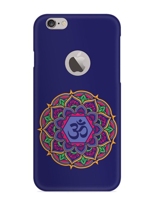 Om Mandala Art Blue Snap Case for Apple Iphone 6S (Logo Cut) Zapvi