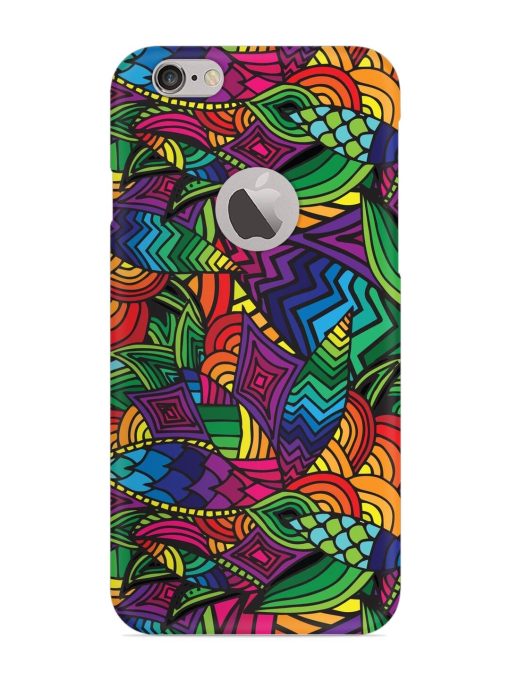 Abstract Multicolor Seamless Snap Case for Apple Iphone 6S (Logo Cut) Zapvi