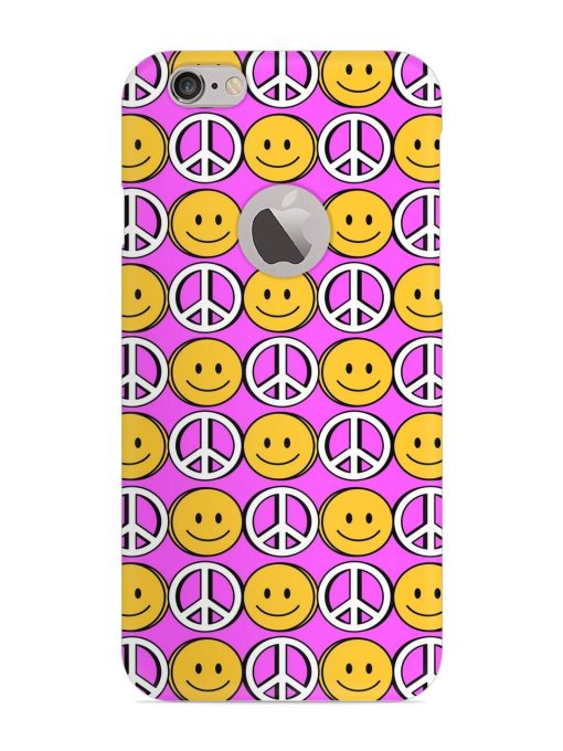 Smiley Face Peace Snap Case for Apple Iphone 6S (Logo Cut) Zapvi