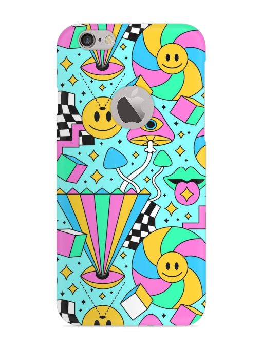 Trippy Rainbow 60S Snap Case for Apple Iphone 6S (Logo Cut)