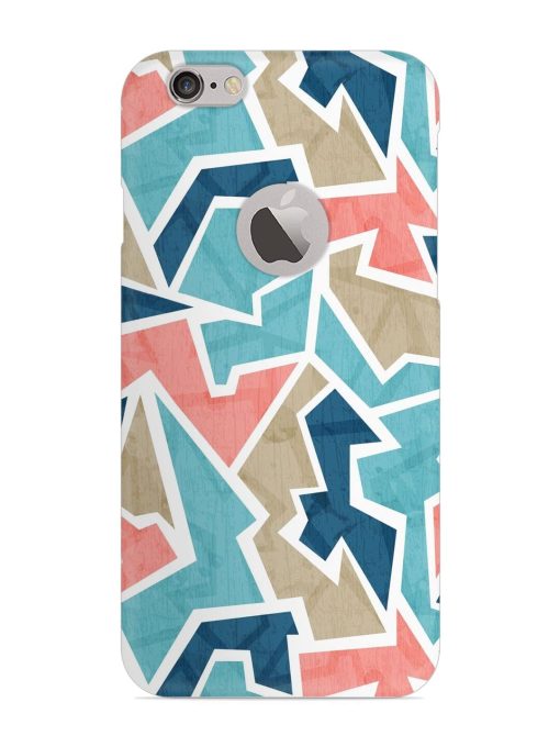 Vintage Geometric Triangle Snap Case for Apple Iphone 6S (Logo Cut)