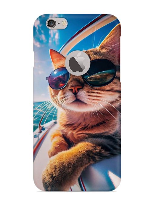 Cat In Style Snap Case for Apple Iphone 6S (Logo Cut) Zapvi