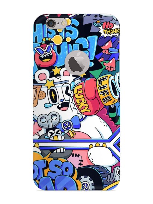 Universal Doodle Snap Case for Apple Iphone 6S (Logo Cut) Zapvi