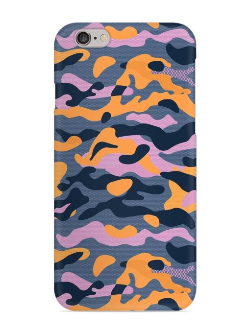 Camouflage Army Military English Orange Art Snap Case for Apple Iphone 6S Plus Zapvi