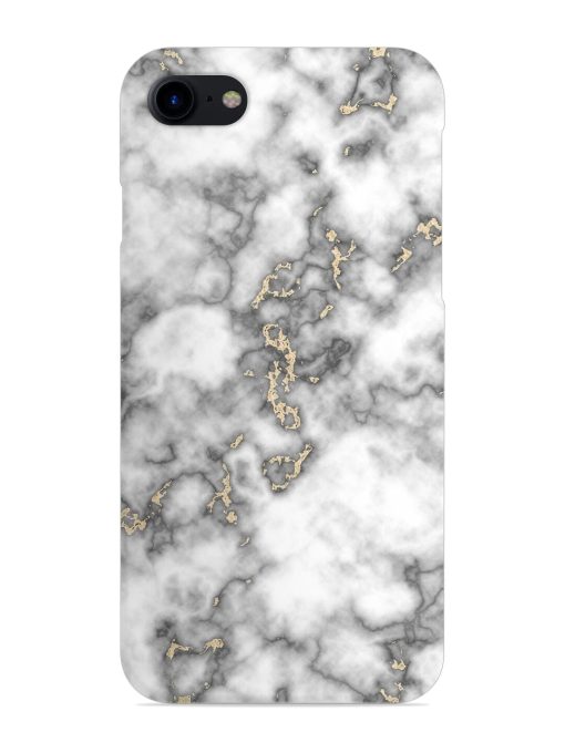 Gray And Gold Marble Snap Case for Apple Iphone 7 Zapvi