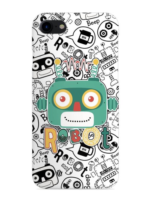 Robot Modern Seamless Pattern Snap Case for Apple Iphone 7 Zapvi