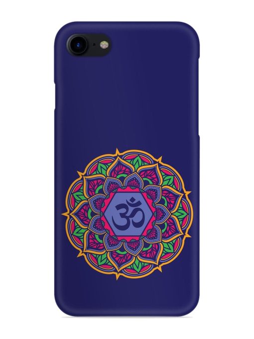 Om Mandala Art Blue Snap Case for Apple Iphone 7 Zapvi