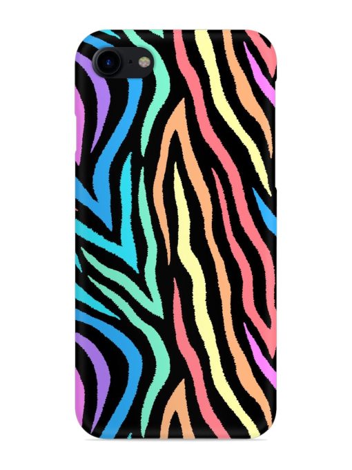 Colorful Abstract Zebra Snap Case for Apple Iphone 7 Zapvi