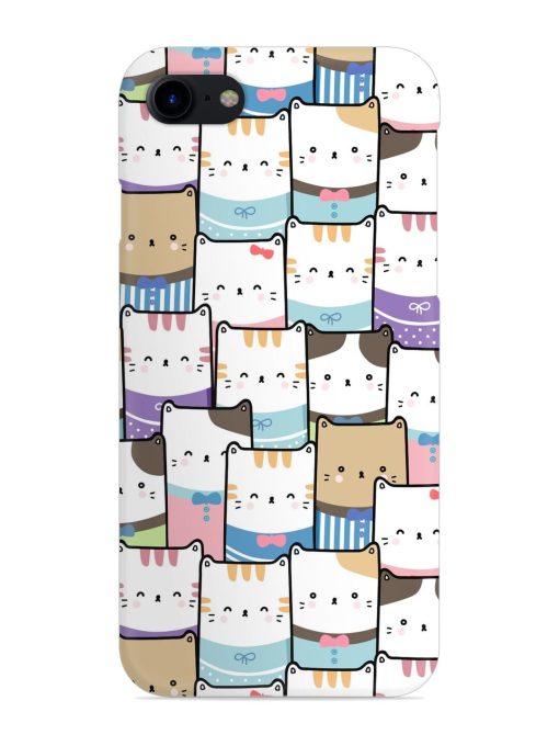 Cute Adorable Cat Snap Case for Apple Iphone 7 Zapvi