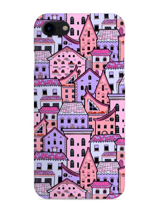 Seamless Pattern Houses Snap Case for Apple Iphone 7