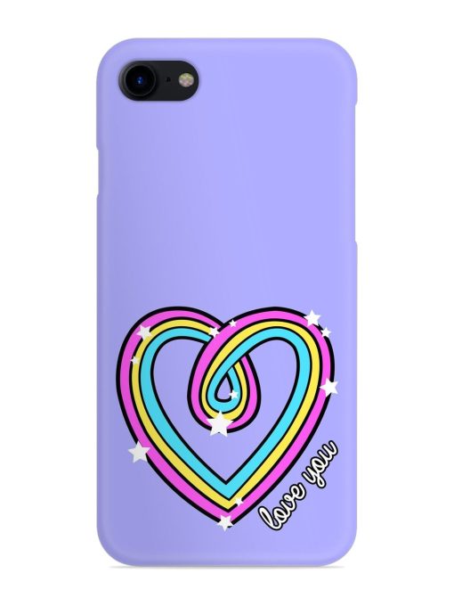 Colorful Rainbow Heart Snap Case for Apple Iphone 7 Zapvi