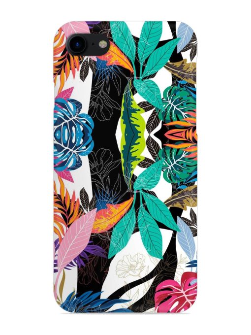 Floral Pattern Bright Snap Case for Apple Iphone 7