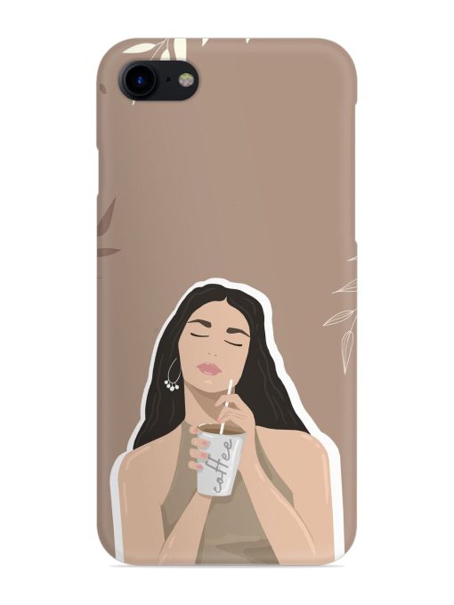 Girl With Coffee Snap Case for Apple Iphone 7 Zapvi