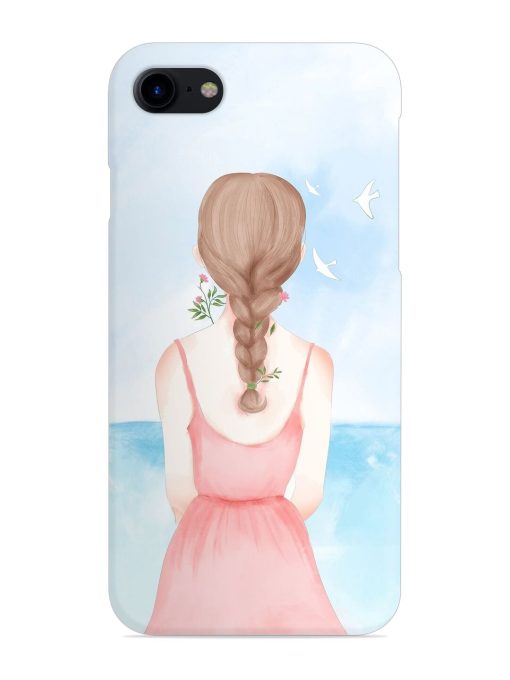 Watercolor Girl Vector Snap Case for Apple Iphone 7 Zapvi