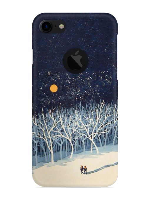 Full Moon Snowshoe Tour Snap Case for Apple Iphone 7 (Logo Cut) Zapvi