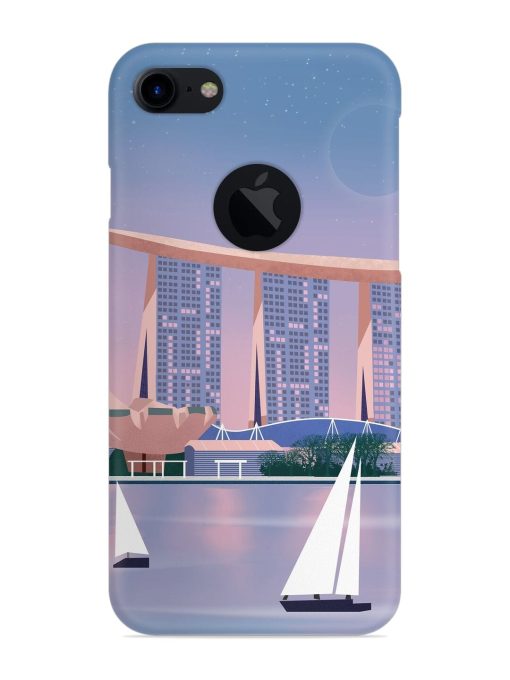 Singapore Scenery Architecture Snap Case for Apple Iphone 7 (Logo Cut) Zapvi