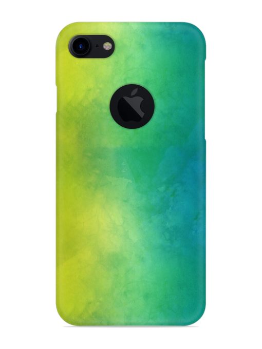 Yellow Green Gradient Snap Case for Apple Iphone 7 (Logo Cut)