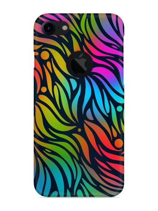 Abstract Leaf Design Snap Case for Apple Iphone 7 (Logo Cut)