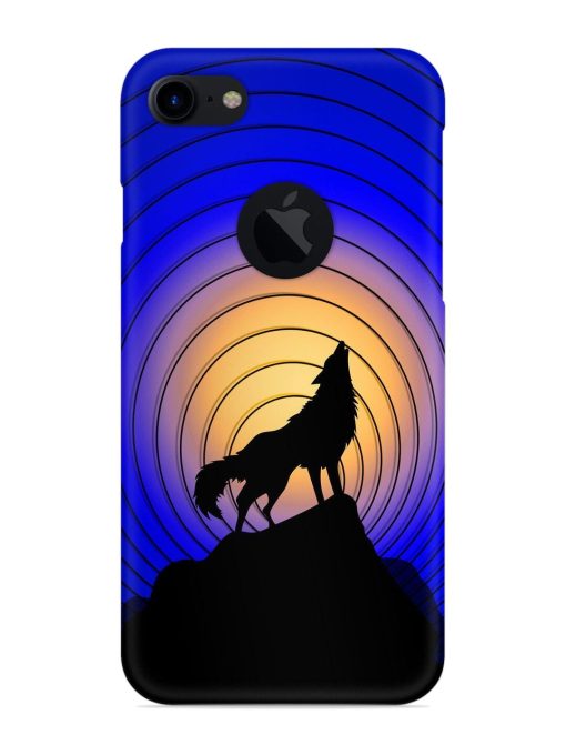 Fox Roaring Design Snap Case for Apple Iphone 7 (Logo Cut) Zapvi