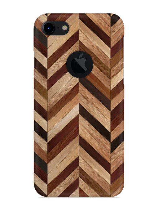 Seamless Wood Parquet Snap Case for Apple Iphone 7 (Logo Cut) Zapvi