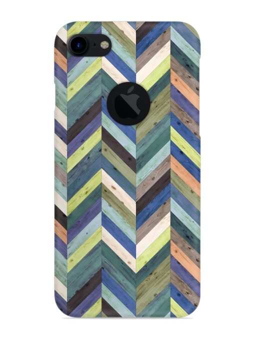 Chevron Random Color Snap Case for Apple Iphone 7 (Logo Cut)