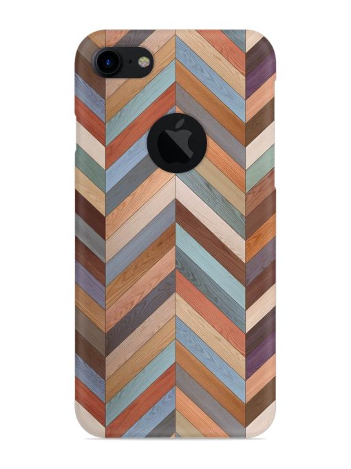 Seamless Wood Parquet Snap Case for Apple Iphone 7 (Logo Cut)