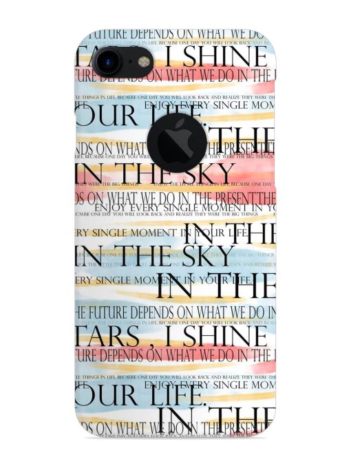 Seamless Slogans Pattern Snap Case for Apple Iphone 7 (Logo Cut) Zapvi