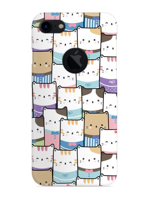 Cute Adorable Cat Snap Case for Apple Iphone 7 (Logo Cut)