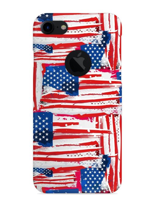 Usa Flag Seamless Snap Case for Apple Iphone 7 (Logo Cut) Zapvi