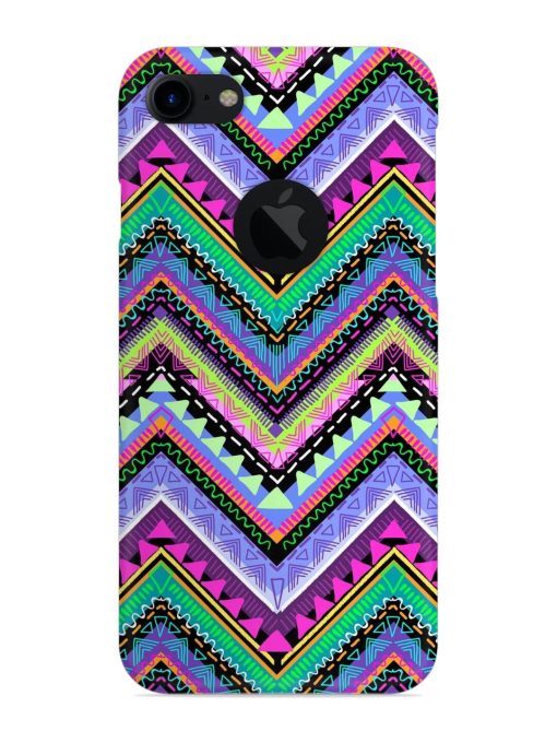 Tribal Aztec Print Snap Case for Apple Iphone 7 (Logo Cut)