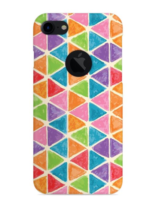 Seamless Colorful Isometric Snap Case for Apple Iphone 7 (Logo Cut)