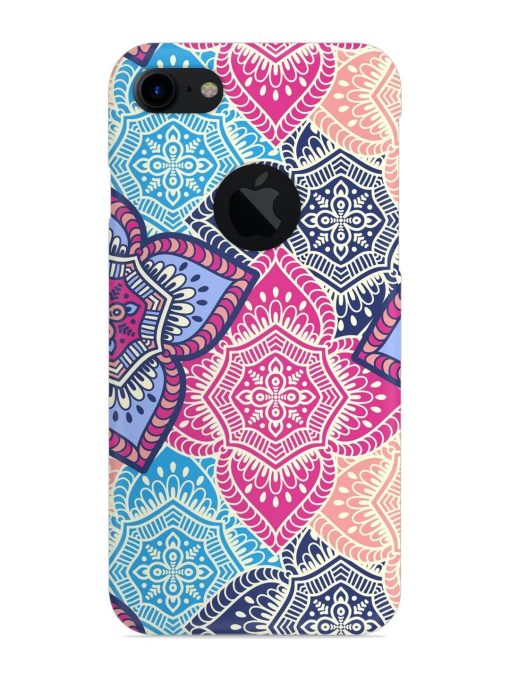 Ethnic Floral Seamless Snap Case for Apple Iphone 7 (Logo Cut)