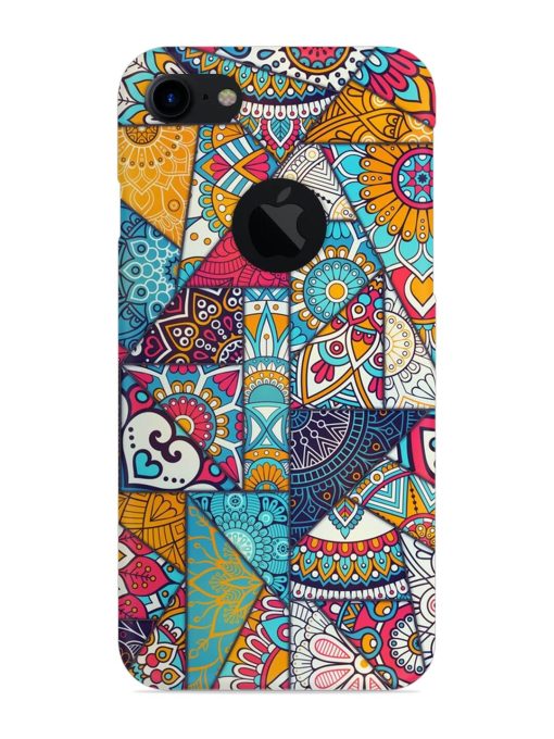 Patchwork Pattern Vintage Snap Case for Apple Iphone 7 (Logo Cut)