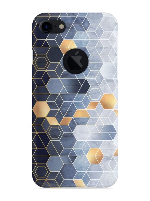 Geometric Abstraction Hexagons Snap Case for Apple Iphone 7 (Logo Cut) Zapvi