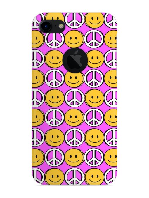 Smiley Face Peace Snap Case for Apple Iphone 7 (Logo Cut) Zapvi