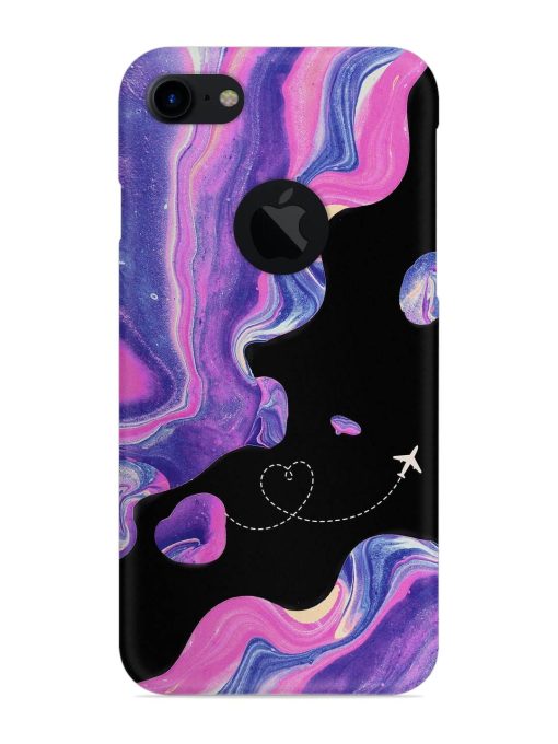 Glitter Art Snap Case for Apple Iphone 7 (Logo Cut) Zapvi