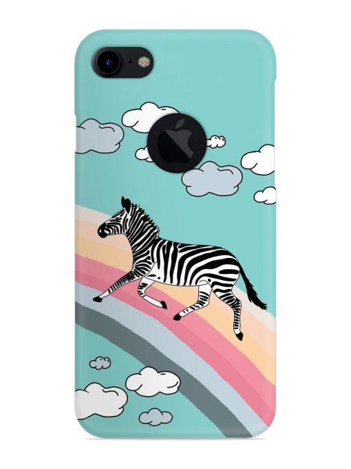 Running Zebra Snap Case for Apple Iphone 7 (Logo Cut)