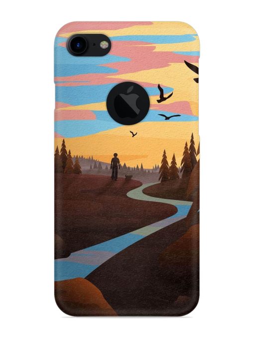 Natural Landscape Art Snap Case for Apple Iphone 7 (Logo Cut)