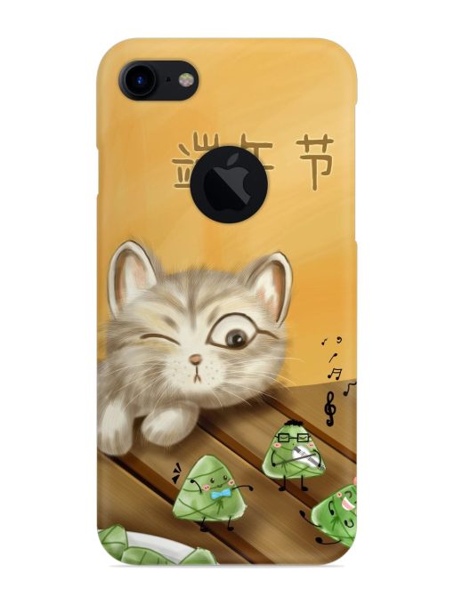 Cat Scorpion Dancing Snap Case for Apple Iphone 7 (Logo Cut)