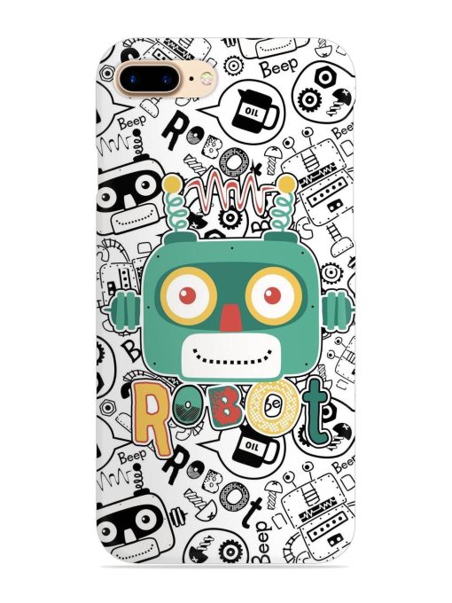 Robot Modern Seamless Pattern Snap Case for Apple Iphone 7 Plus Zapvi