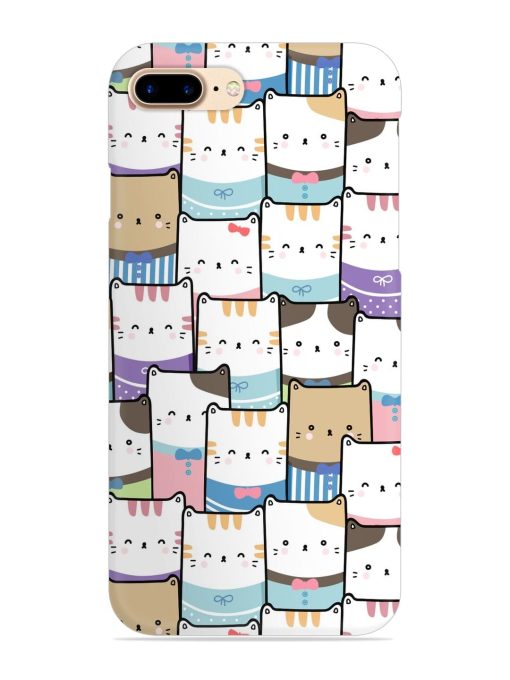 Cute Adorable Cat Snap Case for Apple Iphone 7 Plus Zapvi