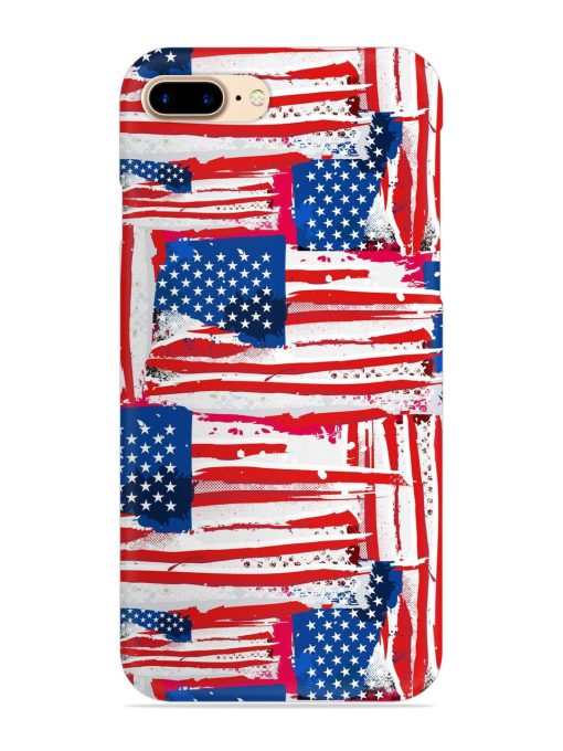 Usa Flag Seamless Snap Case for Apple Iphone 7 Plus Zapvi