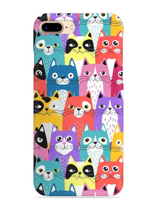 Funny Cartoon Cats Snap Case for Apple Iphone 7 Plus