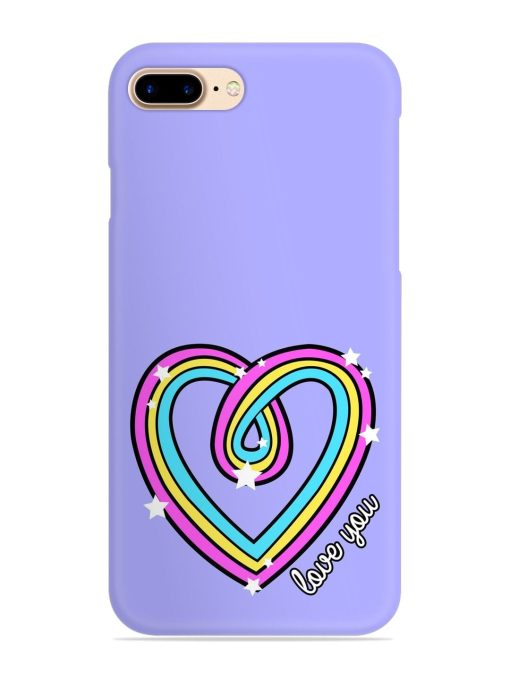 Colorful Rainbow Heart Snap Case for Apple Iphone 7 Plus Zapvi