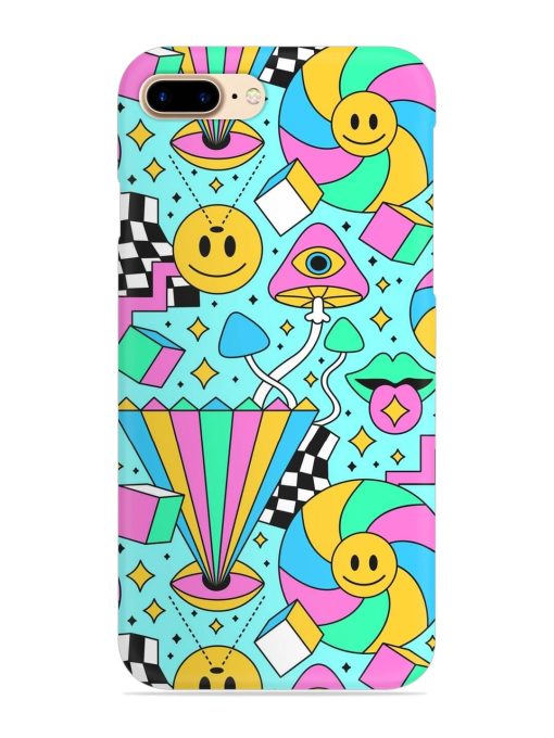 Trippy Rainbow 60S Snap Case for Apple Iphone 7 Plus Zapvi