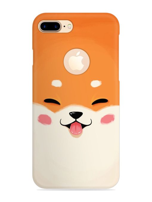 Cute Dog Face Vector Snap Case for Apple Iphone 7 Plus (Logo Cut) Zapvi