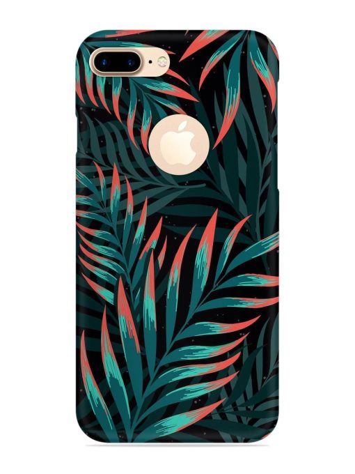 Green Leaf Art Snap Case for Apple Iphone 7 Plus (Logo Cut)