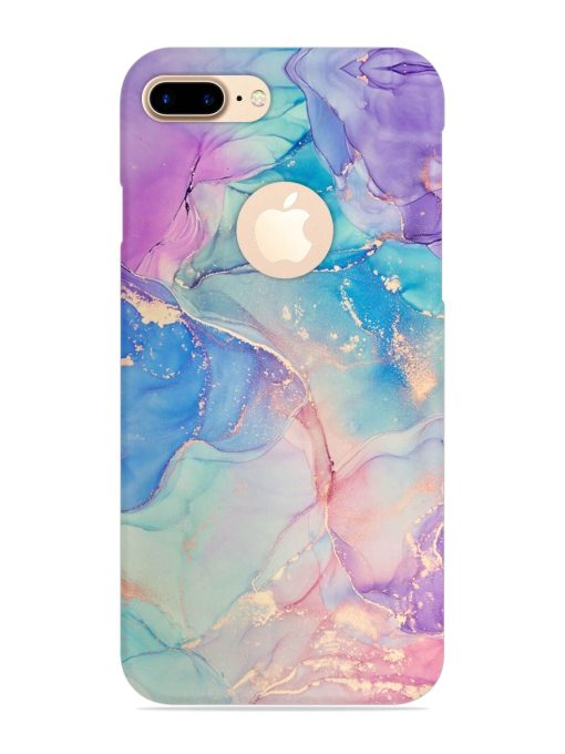 Alcohol Ink Colors Snap Case for Apple Iphone 7 Plus (Logo Cut) Zapvi